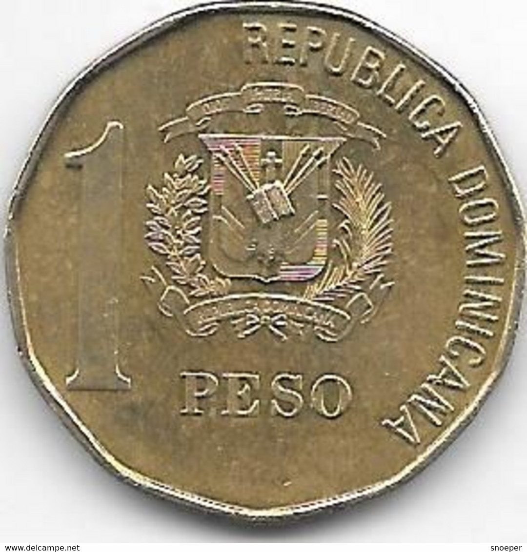 *dominican Republic 1 Peso 1991 Km 80.1    Xf+ - Dominicaanse Republiek