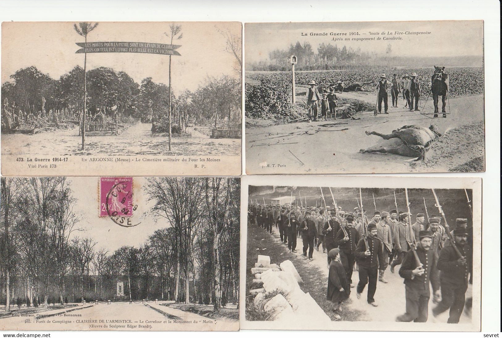 Lot de 200 CPA et CPSM 9x14   -   Guerre 1914/1918 - .Ruines de guerres, patriotiques, généraux etc..