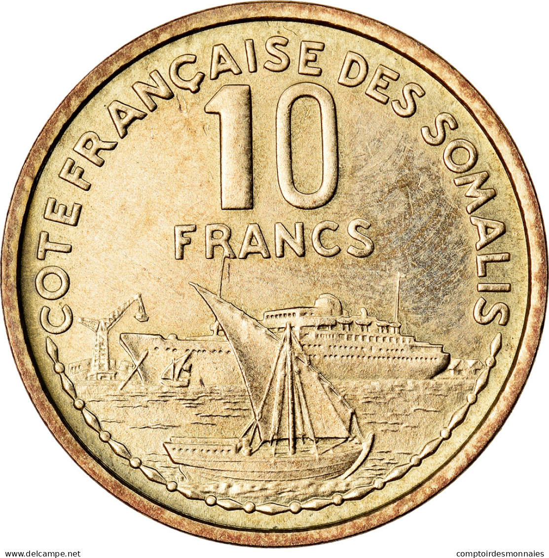 Monnaie, Côte Française Des Somalis, 10 Francs, 1965, Paris, ESSAI, SPL - Djibouti