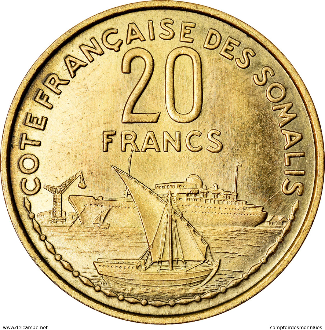 Monnaie, Côte Française Des Somalis, 20 Francs, 1952, Paris, ESSAI, SUP+ - Dschibuti