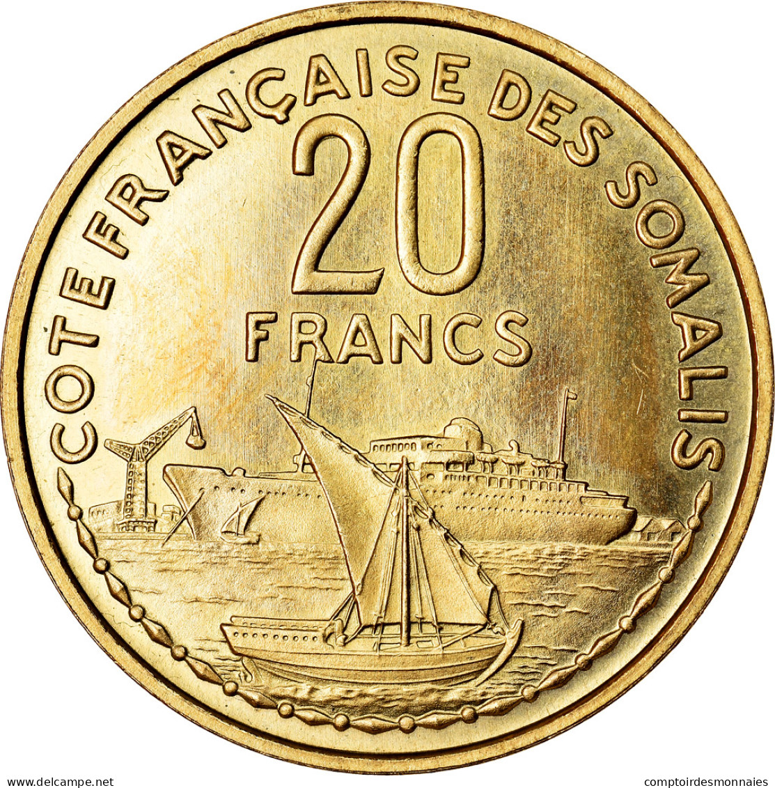 Monnaie, Côte Française Des Somalis, 20 Francs, 1952, Paris, ESSAI, SPL - Dschibuti