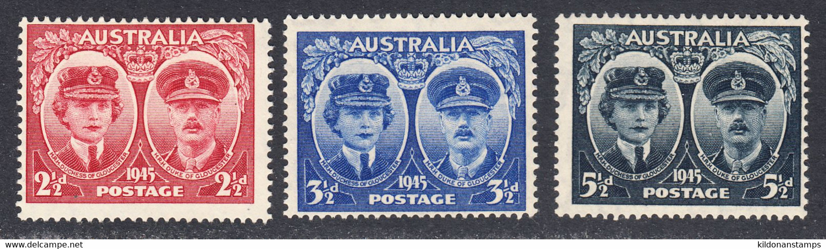 Australia 1945 Mint Mounted, Sc# ,SG 209-211 - Nuovi