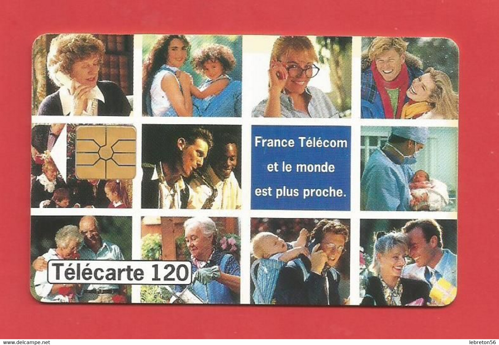 TELECARTE 120  U TIRAGE 4000 000 EX. France Télécom Et Le Monde Est Plus Proche ---- X 2 Scan - Opérateurs Télécom