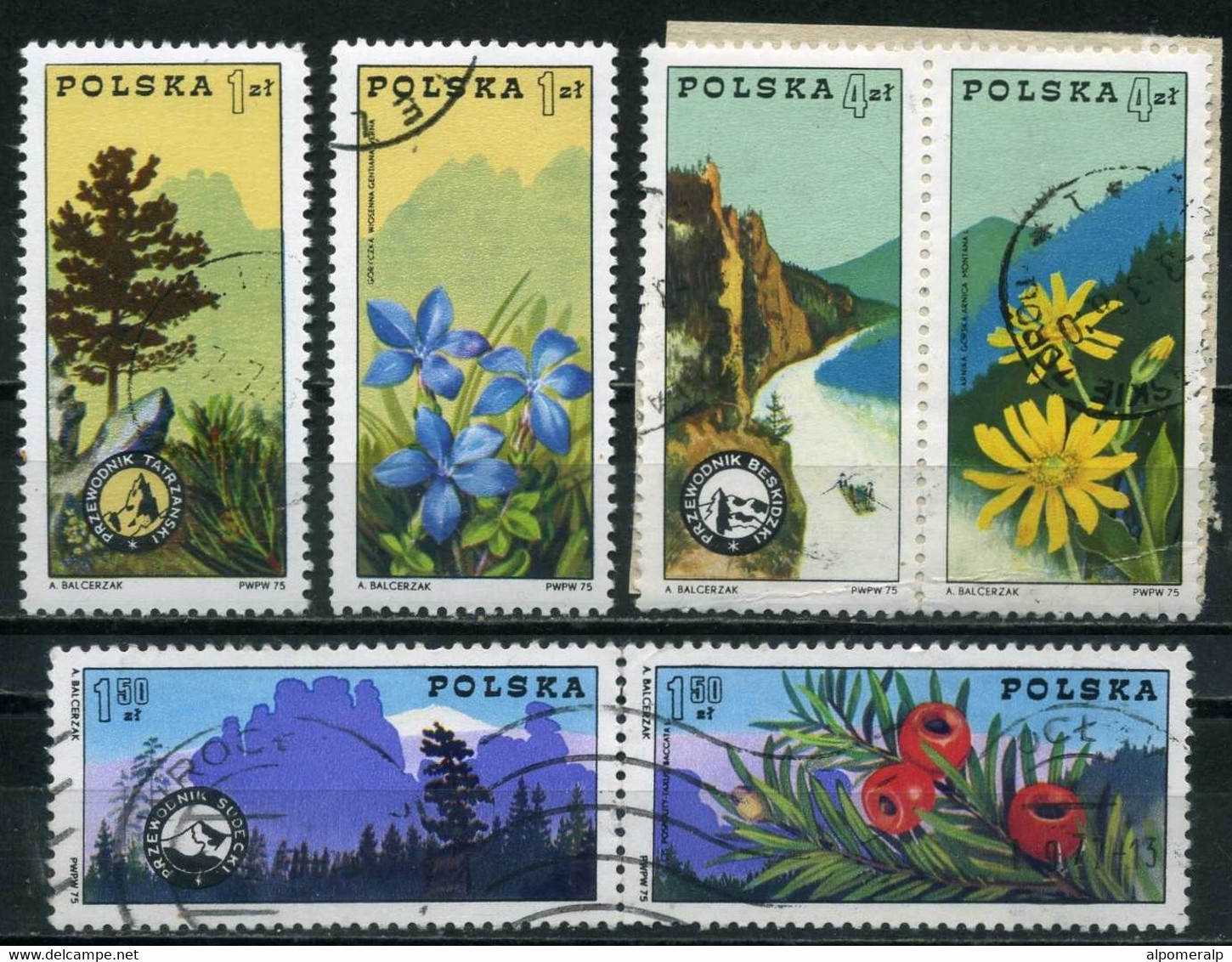 Poland 1975 Mi 2370-2375 Centenary Of Polish Mountain Guides Organisations (Complete Set, Used) - Altri & Non Classificati