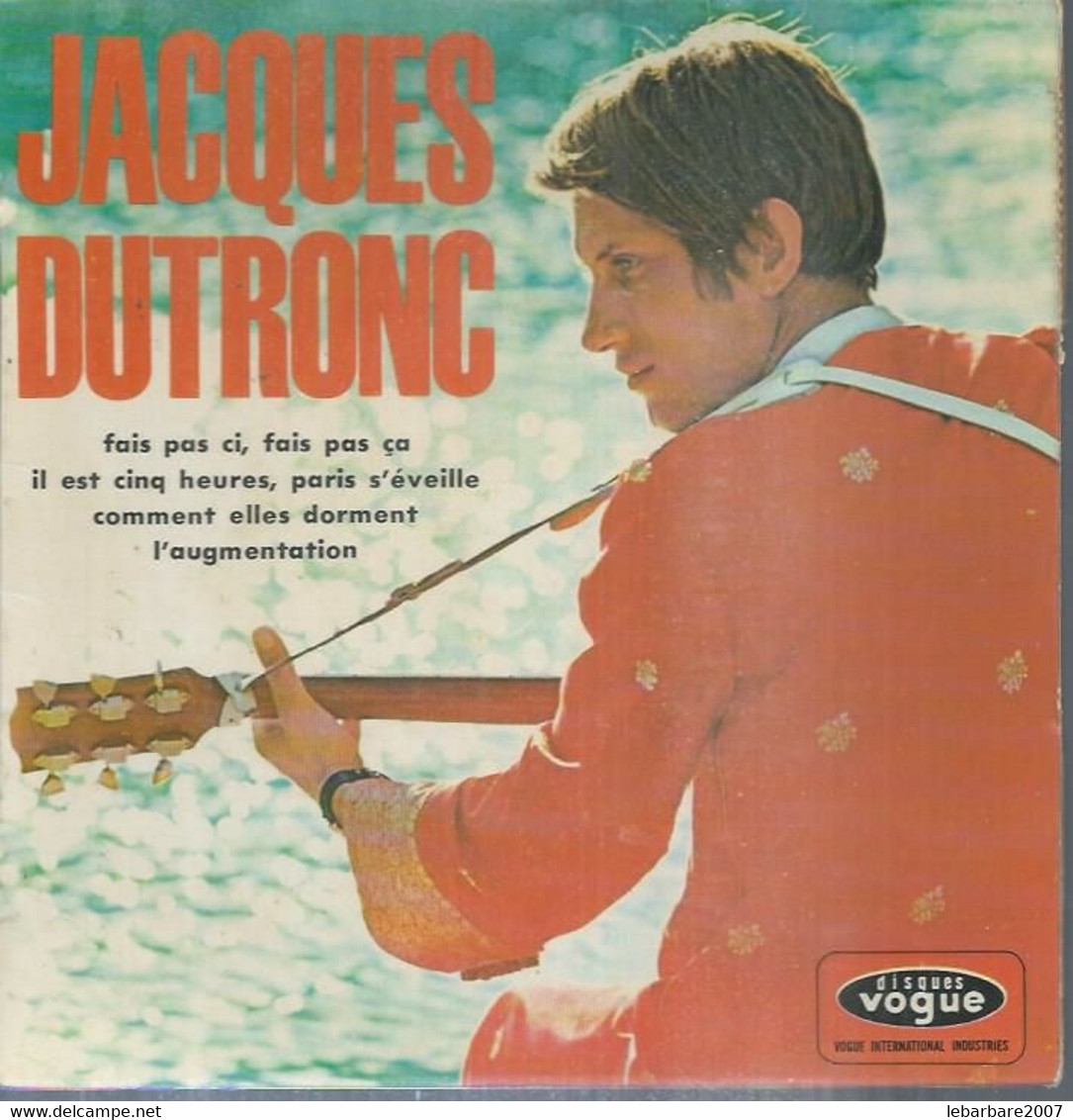 45 Tours EP - JACQUES DUTRONC  - VOGUE 8611 - " IL EST CINQ HEURES, PARIS S'EVEILLE " + 3 - Altri - Francese