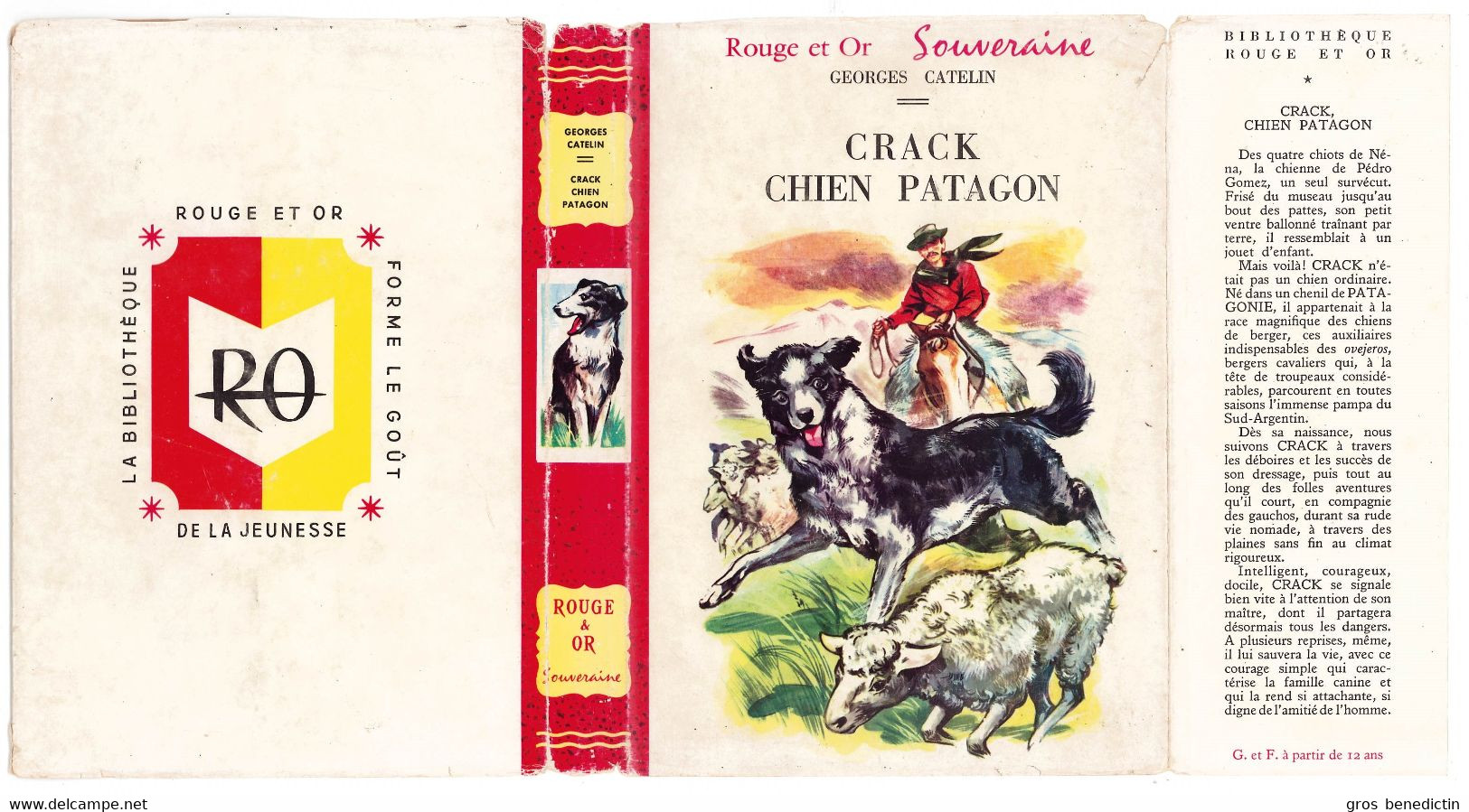 G.P. Rouge Et Or Souveraine N°149 - Georges Catelin - "Crack, Chien Patagon" - 1959 - #Ben&Souv&Div - Bibliothèque Rouge Et Or