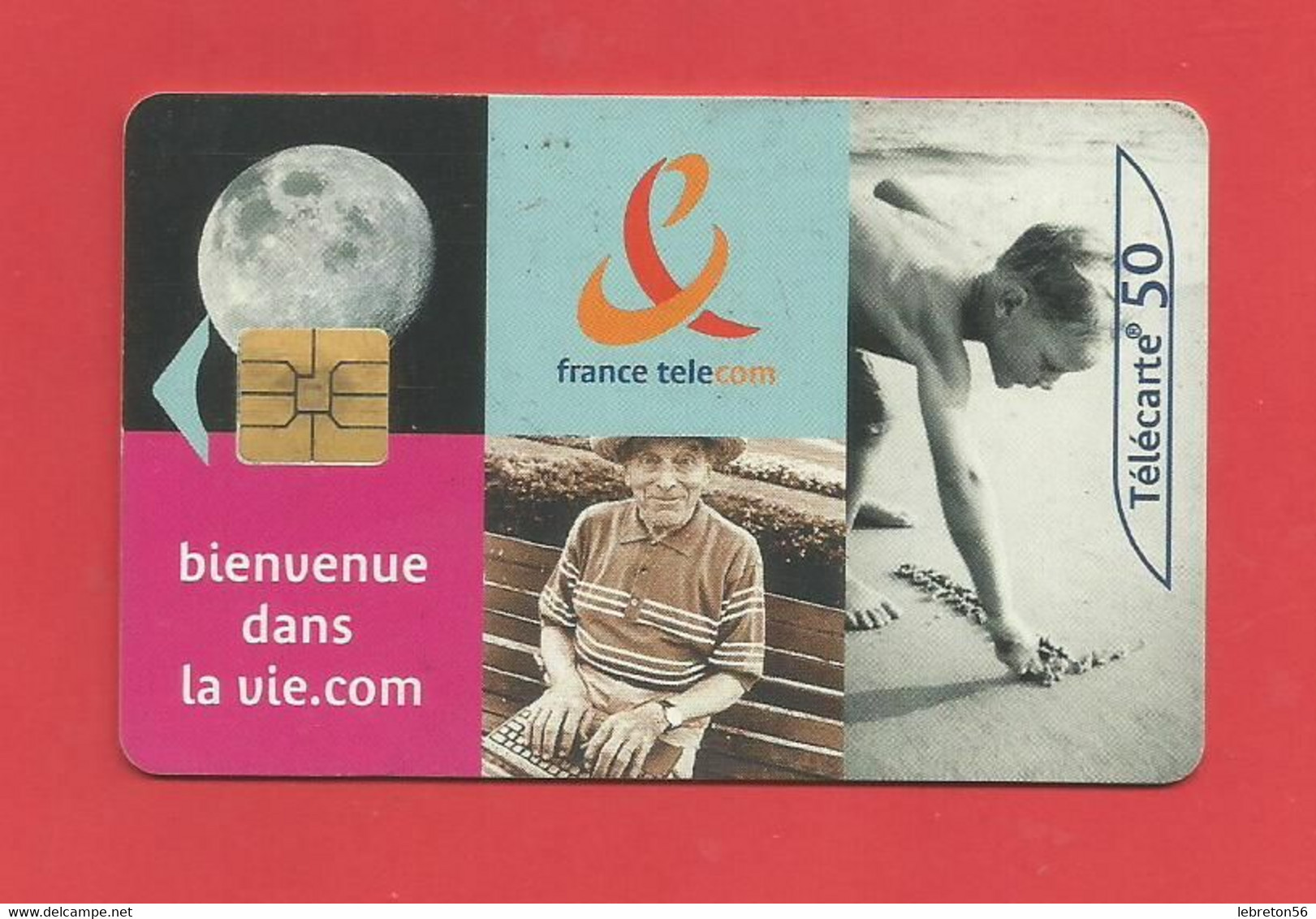 TELECARTE 50  U TIRAGE 1000 000 EX. France Télécom Bienvenue Dans La Vie.com ---- X 2 Scan - Telecom Operators