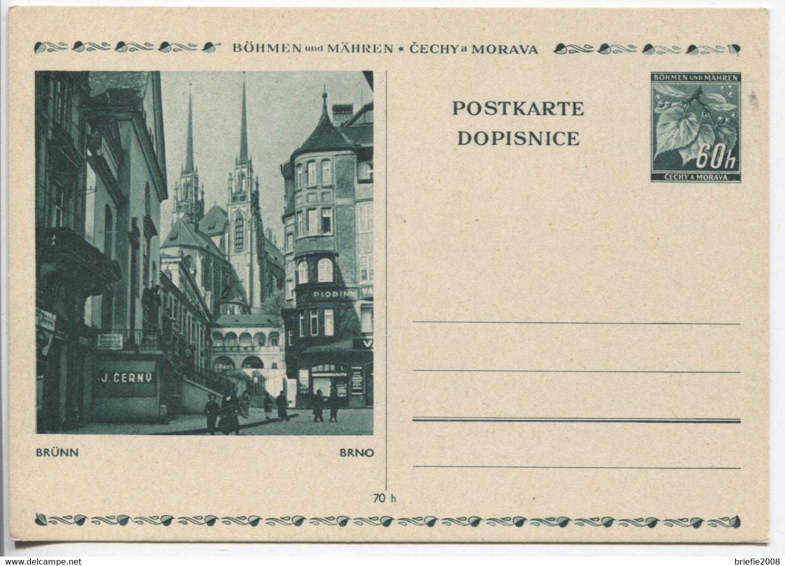 Böhmen Und Mähren Bildpostkarte P6 Bild 3 Brünn Ungebraucht - Storia Postale