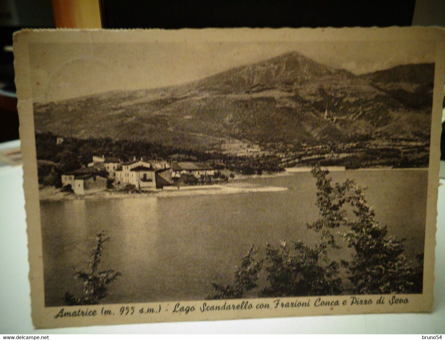 Cartolina Amatrice Lago Scandarello Frazioni Conca E Pizzo Di Sevo Prov Rieti Anni 50 - Rieti