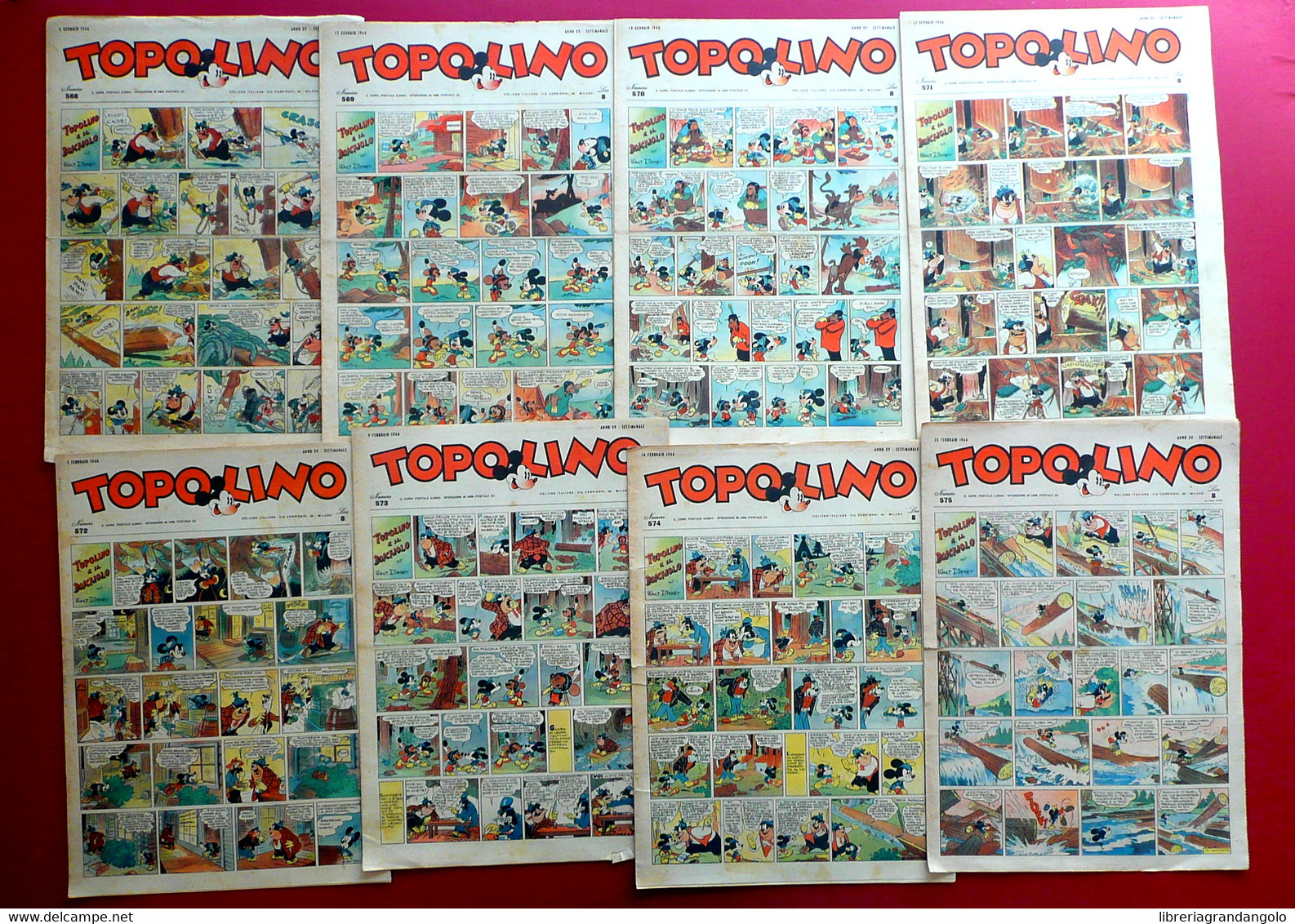 Topolino Settimanale Anno XV 1946 Annata Completa 52 Numeri Walt Disney - Otros & Sin Clasificación