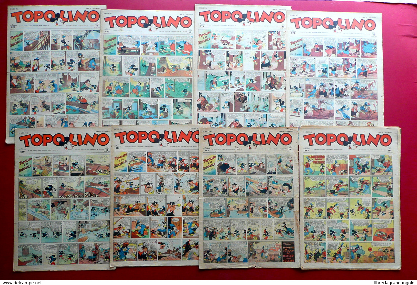 Topolino Settimanale Anno XV 1946 Annata Completa 52 Numeri Walt Disney - Sonstige & Ohne Zuordnung