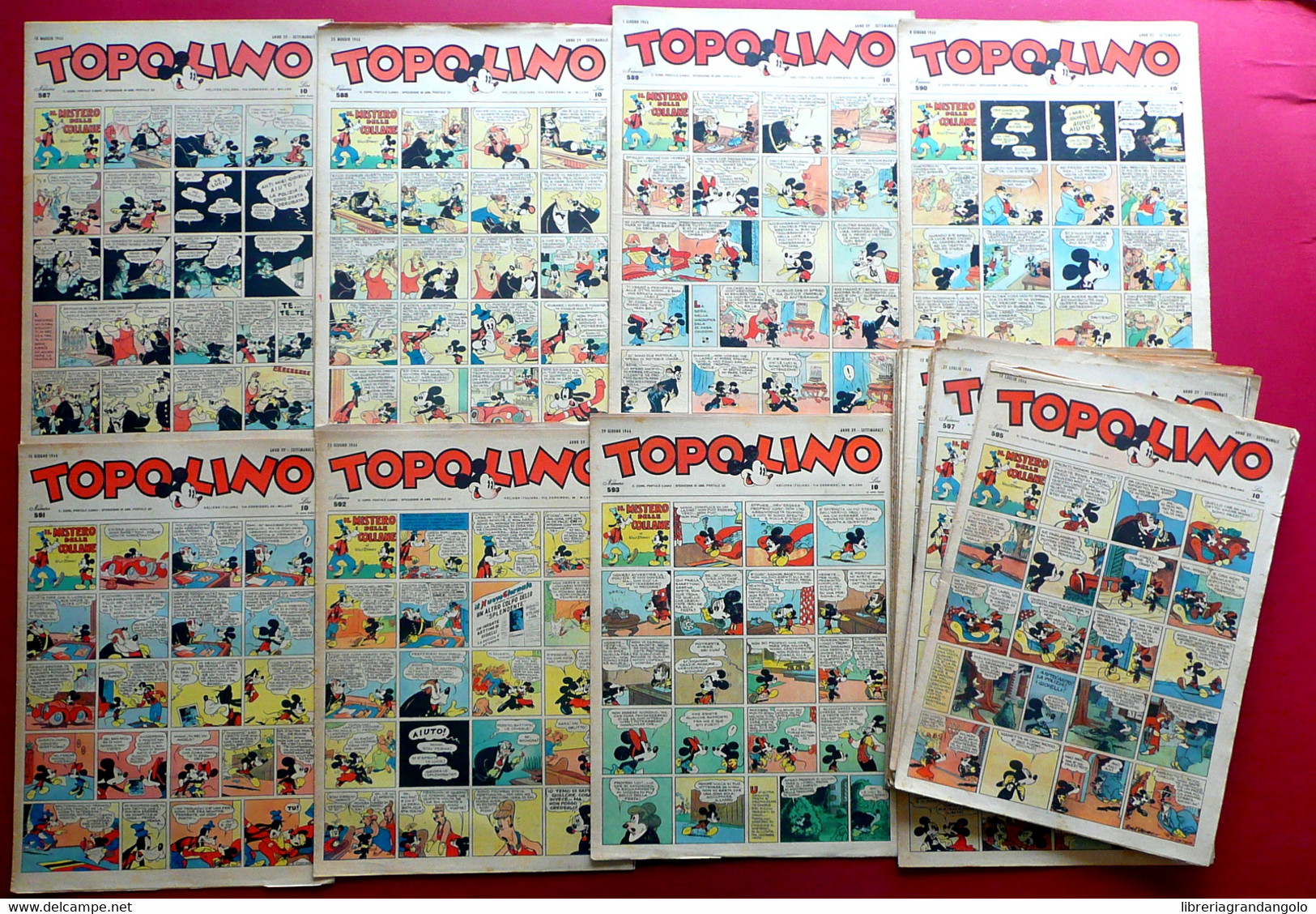 Topolino Settimanale Anno XV 1946 Annata Completa 52 Numeri Walt Disney - Otros & Sin Clasificación
