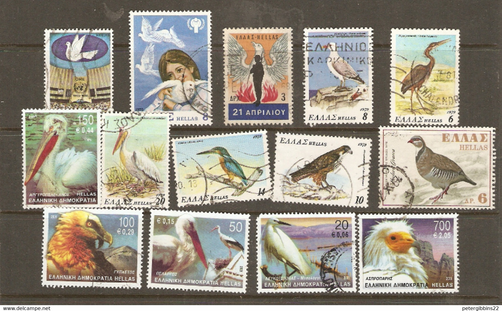 Greece  Birds  Various Values As Shown On Scan - Sammlungen