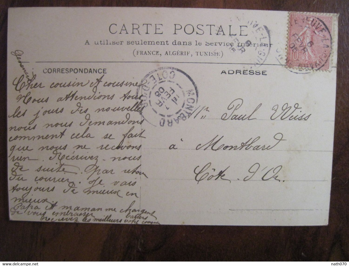 France 1905 CPA Villeneuve La Guyard à Montbard Postes Et Télégraphes Animée - Villeneuve-la-Guyard