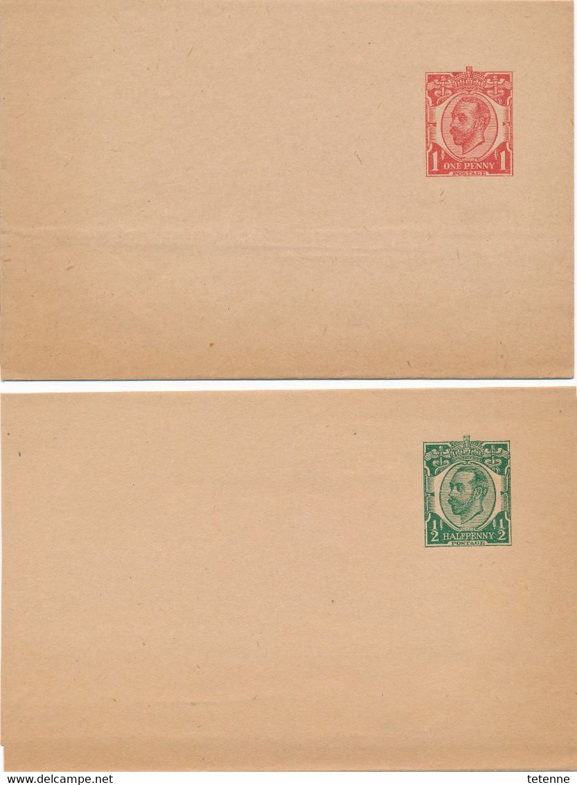 2 Entier Postaux Bande De Papier   Grande Bretagne Großbritannien Britain, Entier Postal  United Kingdom - Sonstige & Ohne Zuordnung