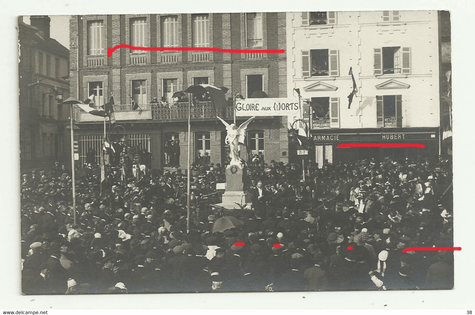 CORMEILLES  Carte Photo Inauguration Du Monument Aux Morts     VOIR DOS - Andere & Zonder Classificatie