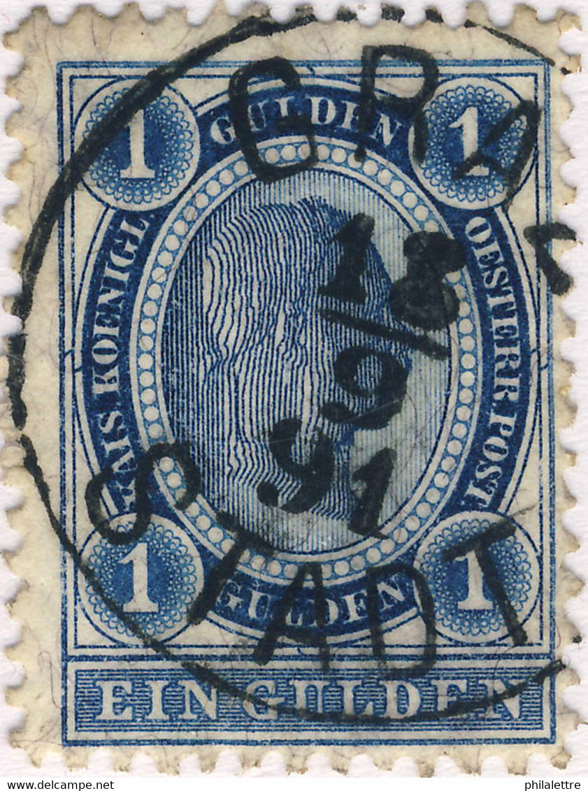 AUTRICHE / AUSTRIA - 1890 1 Gulden BLUE Mi.61 Oblitéré / Used "GRAZ / STADT" - Oblitérés