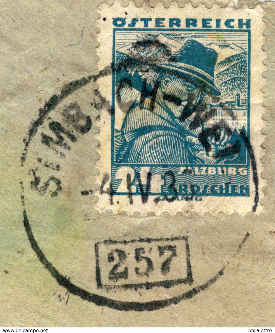 AUTRICHE / ÖSTERREICH 1935 SIMBACH-WELS Nr.257 Bahnpoststempel On Mi.575 - Gebraucht