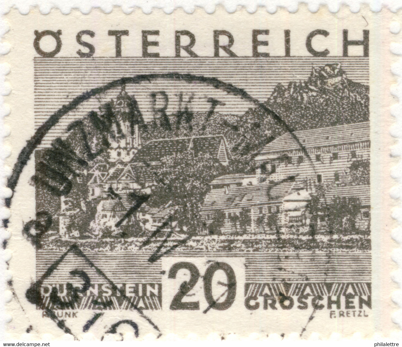 AUTRICHE / ÖSTERREICH 1931 UNZMARKT-MAUTERN A Nr.316 Bahnpoststempel On Mi.503x - Gebraucht