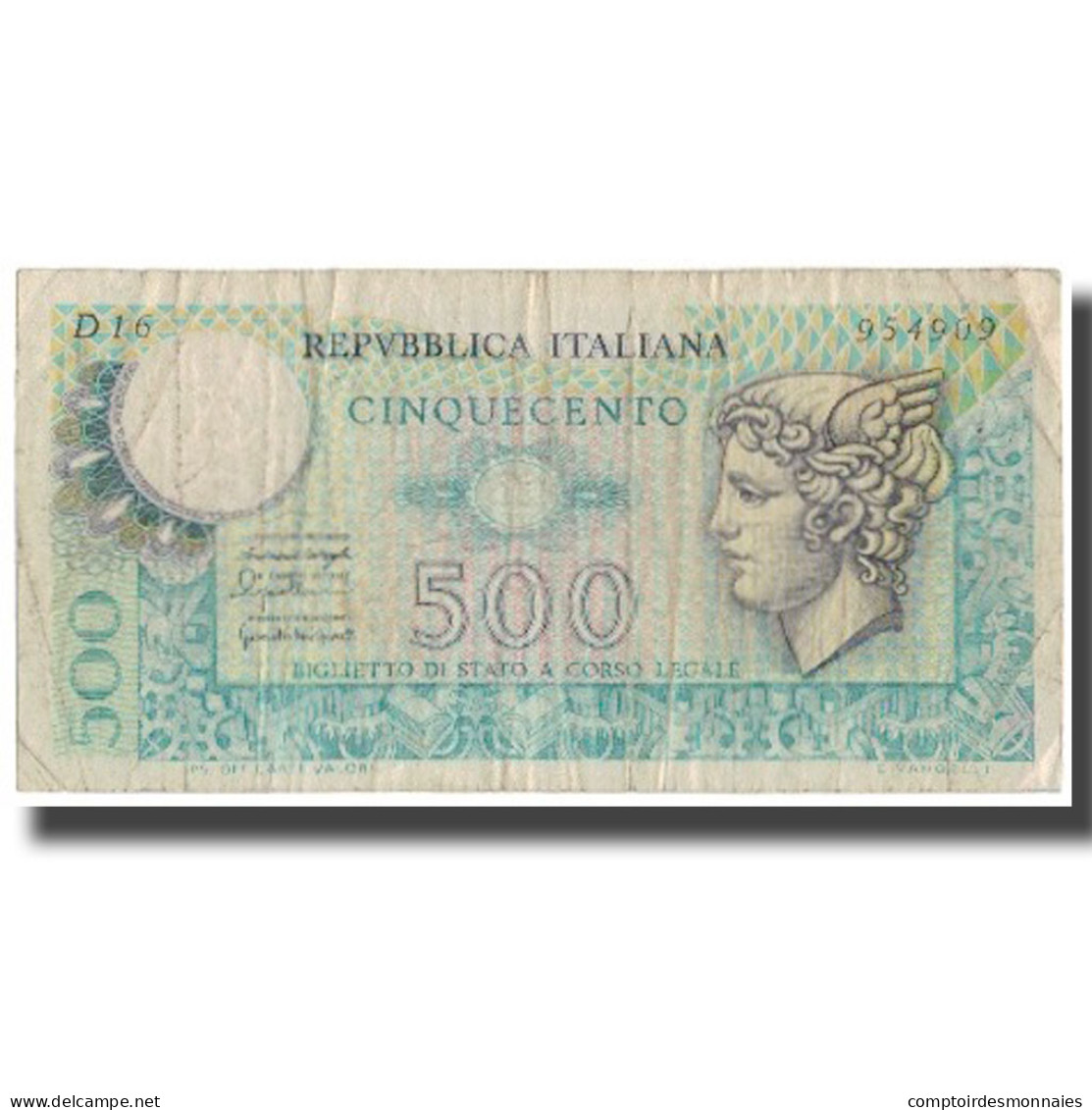Billet, Italie, 500 Lire, KM:95, B - 500 Liras
