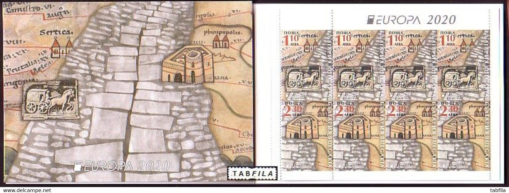 BULGARIA - 2020 - Europa CEPT - Ancient Postal Routes  - Booclet -  MNH - Neufs