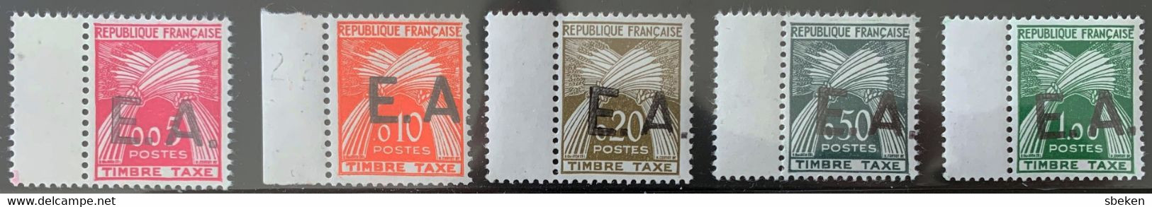 ALGÉRIE 1962 - YT TAXE 49/53** - SURCHARGE EA AIN EL TURK (ORAN) - Type 9-482 (Surcharge Locale) - Algeria (1962-...)