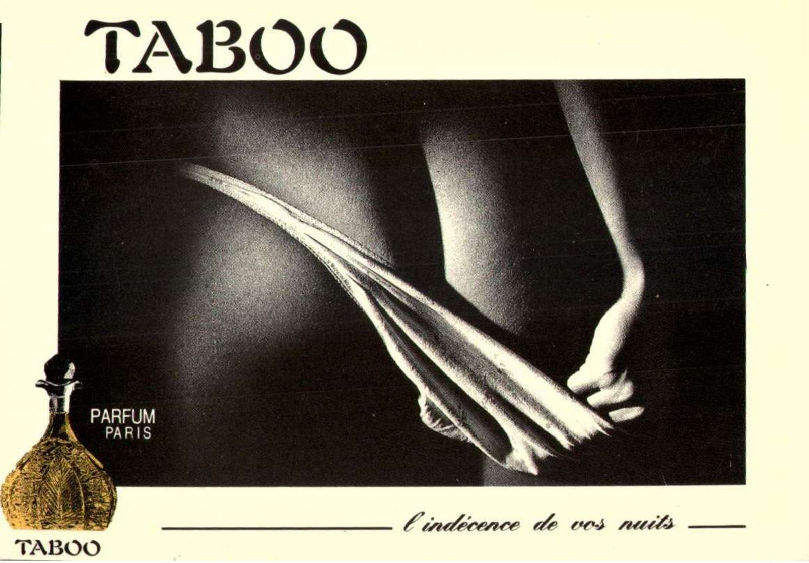 TABOO  /   PARFUM PARIS  /LOT  3062 - Werbepostkarten