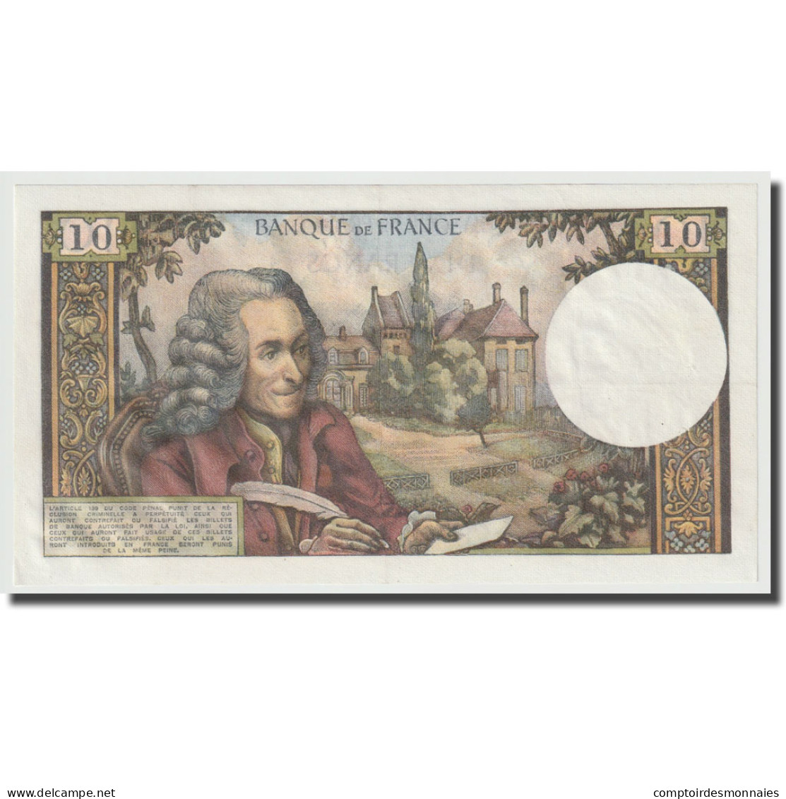 France, 10 Francs, Voltaire, 1965, 1965-04-01, SPL+, Fayette:62.14, KM:147a - 10 F 1963-1973 ''Voltaire''