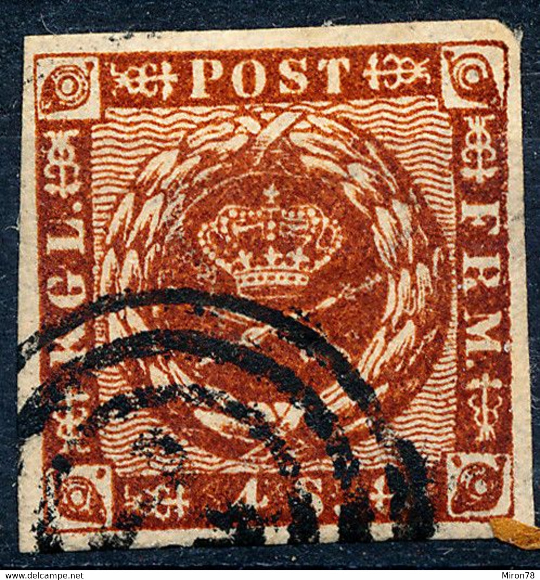 Stamp Denmark 1854 4s Used Lot20 - Usati