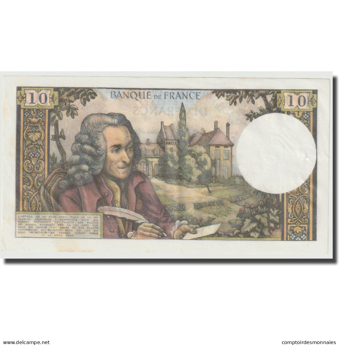 France, 10 Francs, Voltaire, 1964, 1964-06-04, SPL, Fayette:F.62.09, KM:147a - 10 F 1963-1973 ''Voltaire''