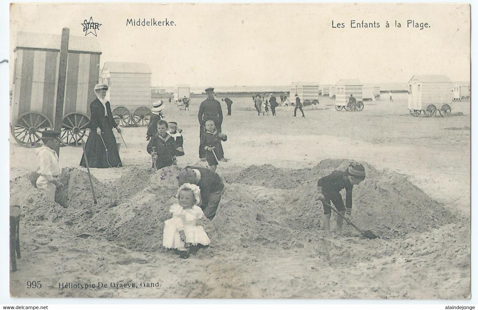 Middelkerke - Les Enfants à La Plage - Star No 995 - 1910 - Middelkerke