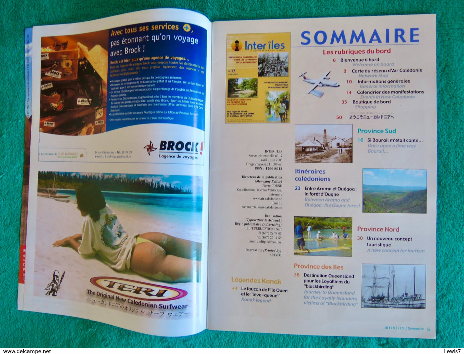 Magazine Inflight : AIR CALEDONIE Domestic Airlines - Vluchtmagazines