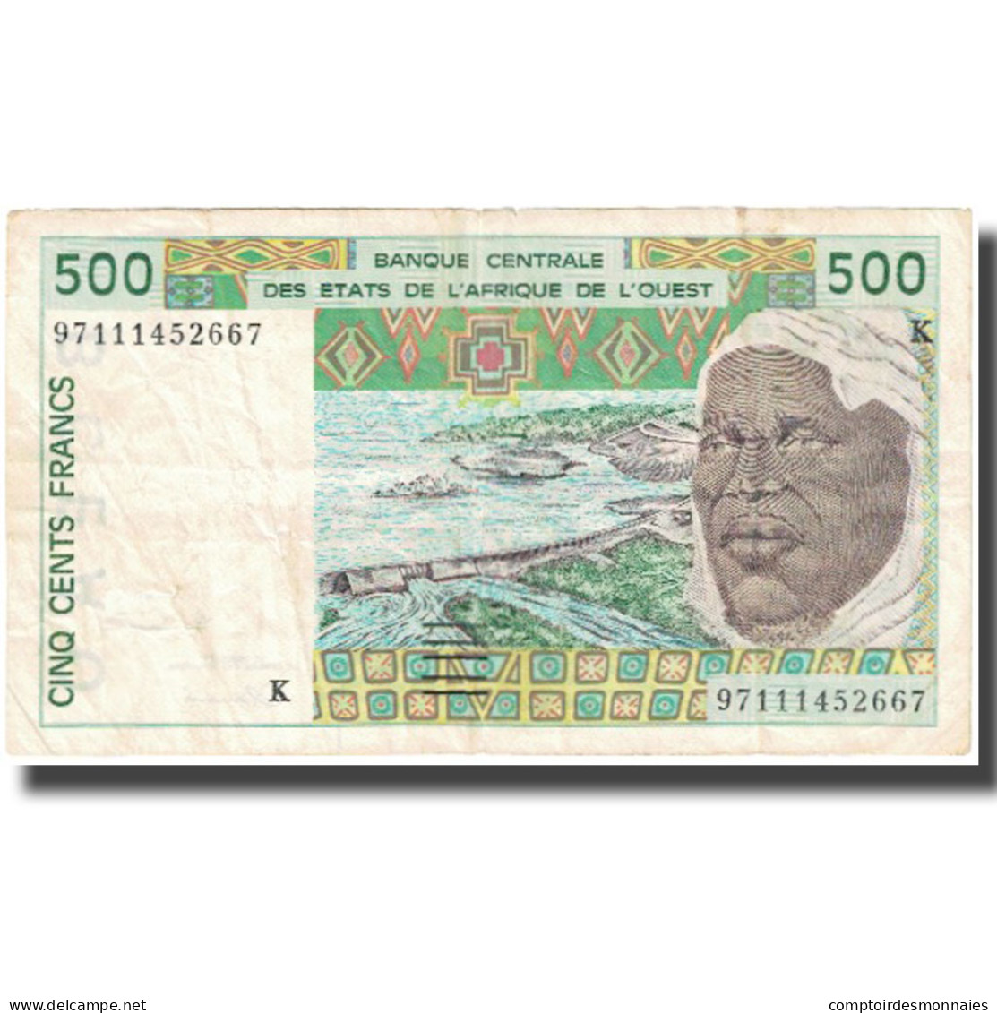 Billet, West African States, 500 Francs, Undated (1998), KM:310Ci, TTB - États D'Afrique De L'Ouest