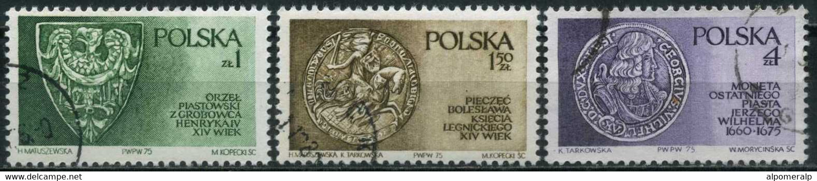 Poland 1975 Mi 2416-2418 Piast Dynasty's Influence On The Development Of Silesia | Coat Of Arms (Complete Set, Used) - Altri & Non Classificati