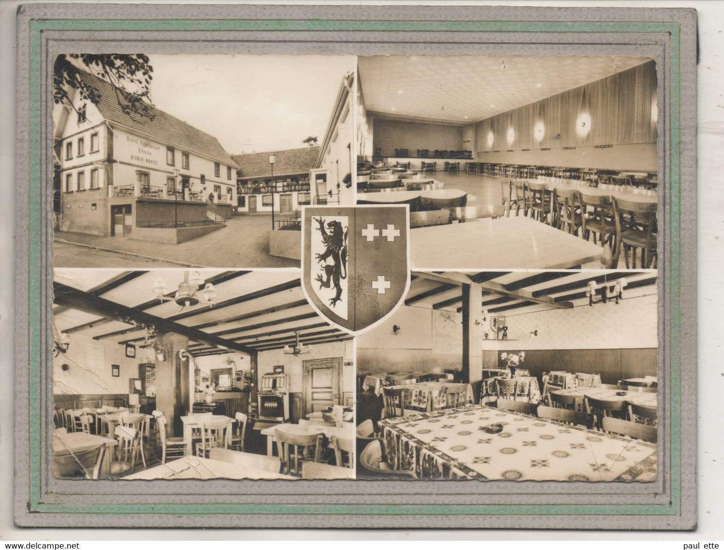 CPSM Dentelée (67) SCHALKENDORF - Carte Multivues De L'Hôtel-Restaurant Hanau - Altri & Non Classificati