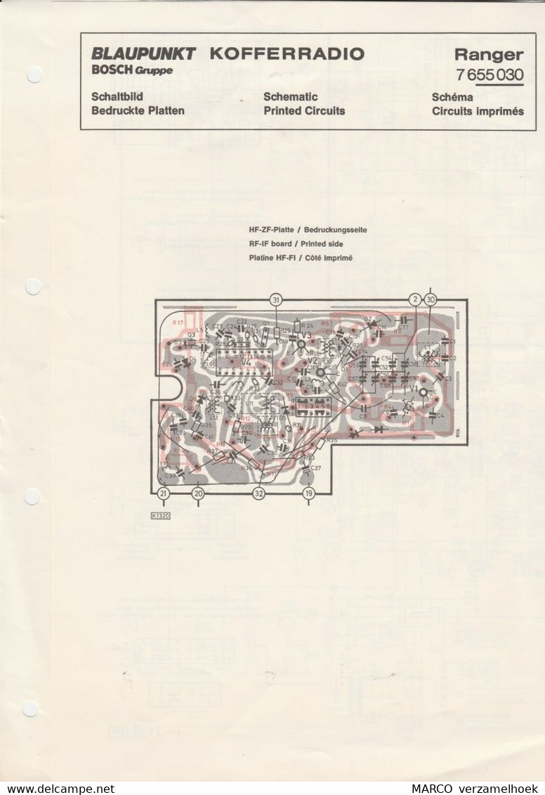 Handleiding-user Manual BLAUPUNKT Werke Gmbh Hildesheim (D) Ranger Radio-recorder 7 655 030 - Literature & Schemes