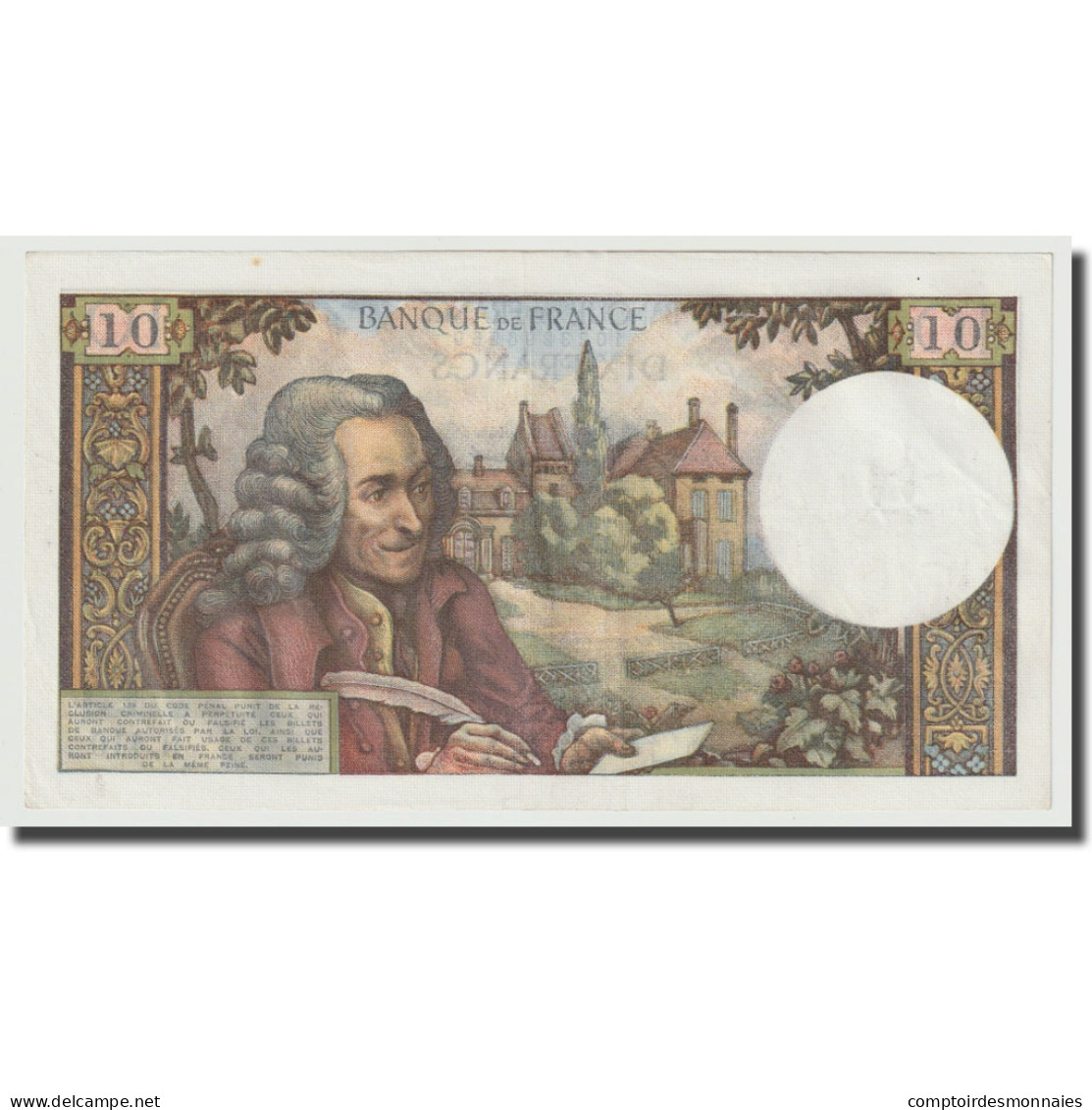 France, 10 Francs, Voltaire, 1968, 1968-07-04, SPL, Fayette:62.33, KM:147c - 10 F 1963-1973 ''Voltaire''
