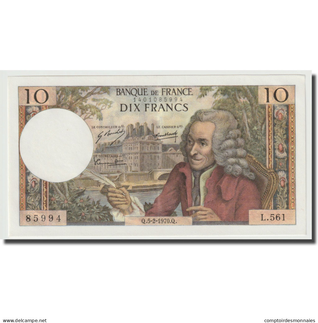 France, 10 Francs, Voltaire, 1970, 1970-02-05, NEUF, Fayette:62.42, KM:147c - 10 F 1963-1973 ''Voltaire''