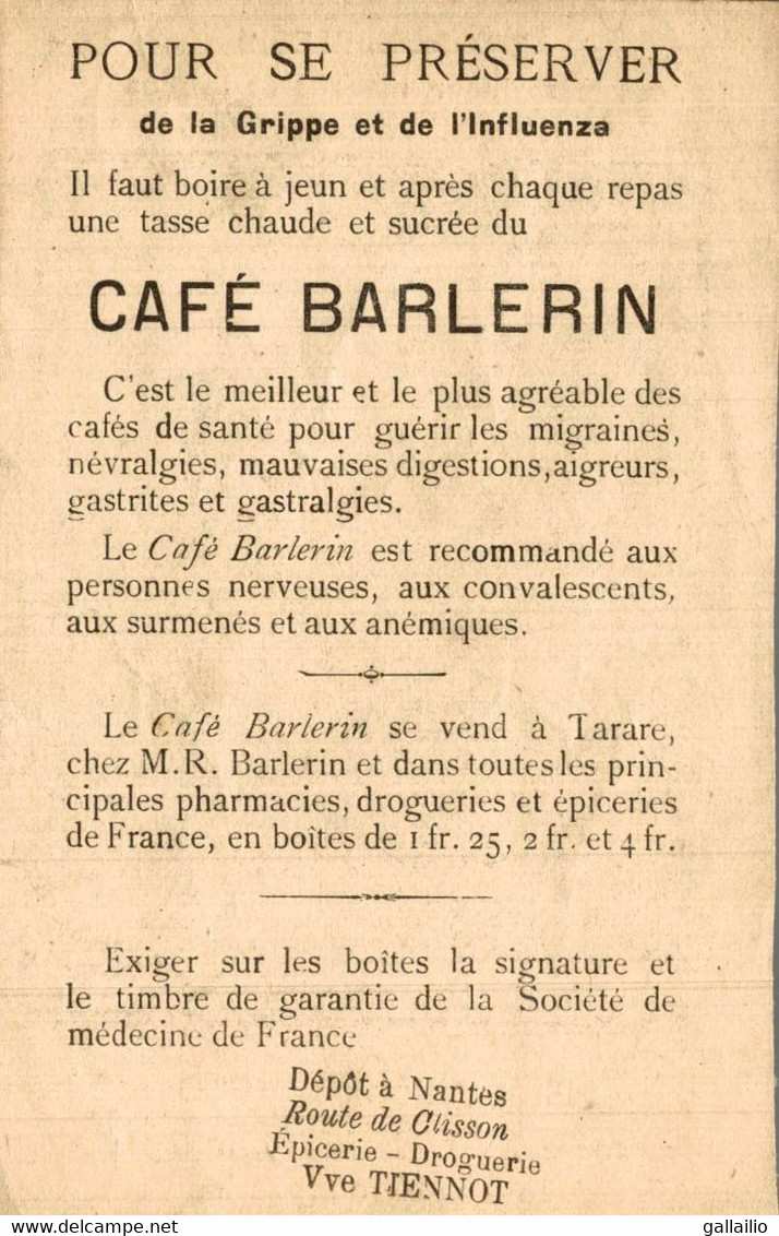 CHROMO DEVINETTE CAFE BARLERIN EXPOSITION DE 1900 OU EST LE SATYRE - Tè & Caffè