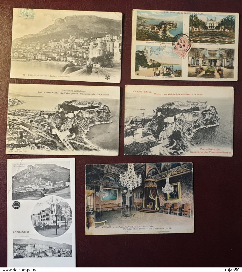 26 Cartes Postales De La Principauté De Monaco Dont 2 Cartes Publicitaires (chocolat Meunier, Zomothérapie). - Collections & Lots