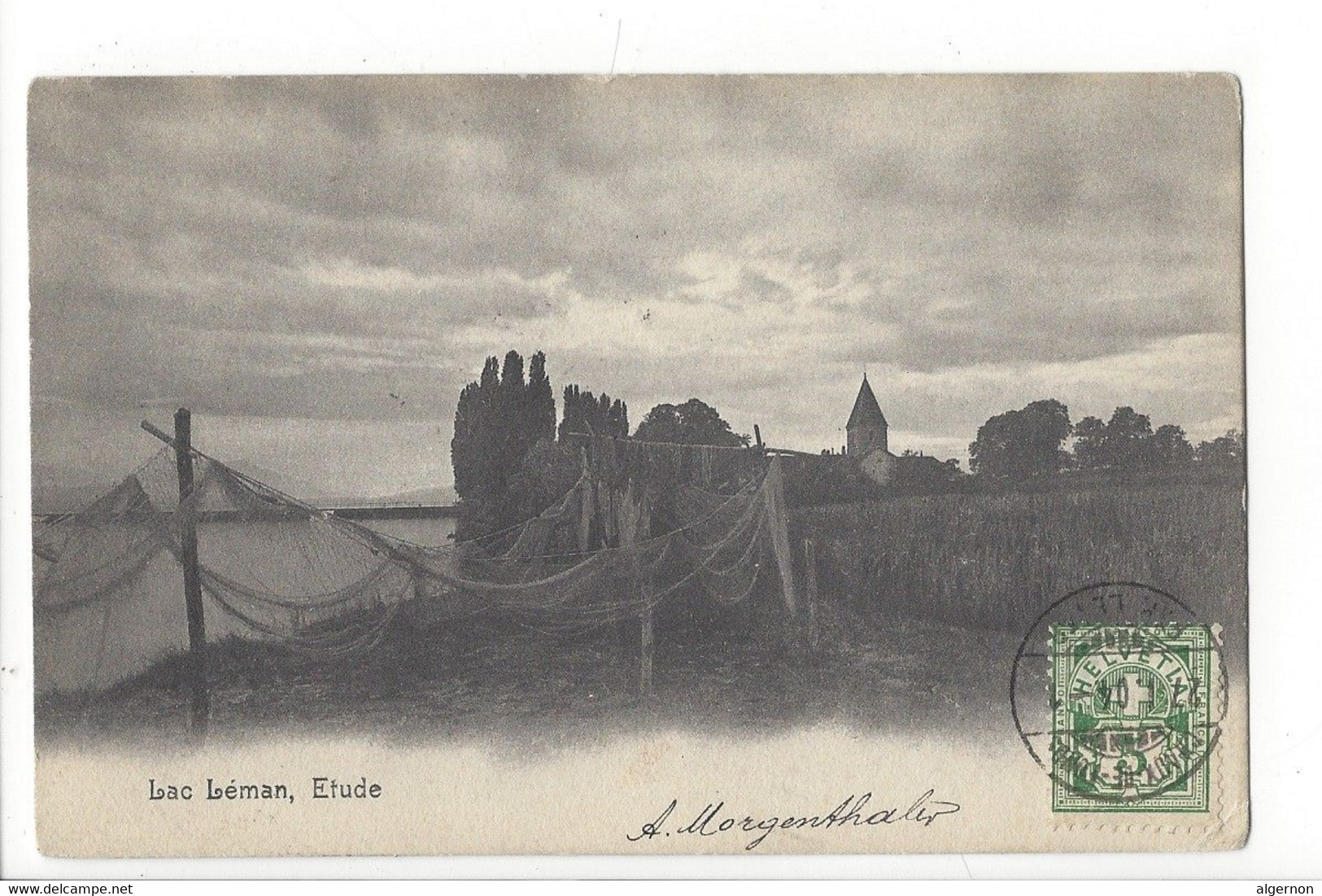 25988 - St-Sulpice Lac Léman Etude + Cachet Chaux-de-Fonds 1904 - La Chaux