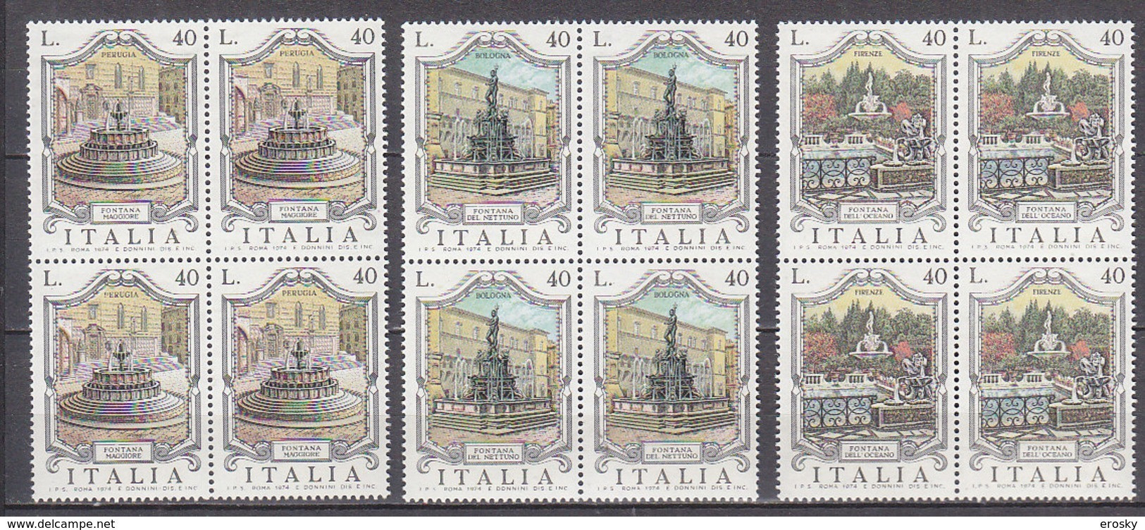 PGL DF198 - ITALIA REPUBBLICA 1974 SASSONE N°1275/77 ** QUARTINA - 1971-80:  Nuevos