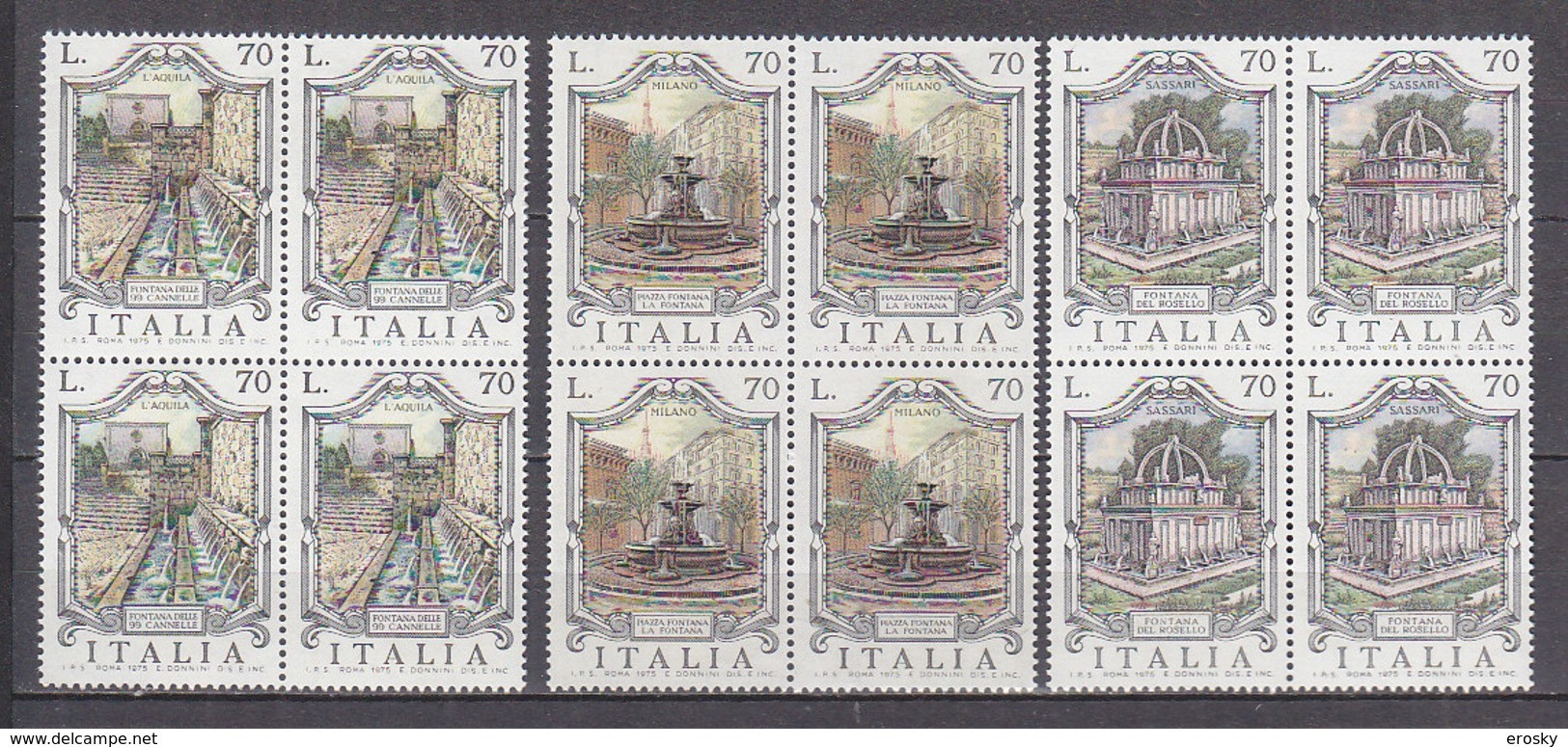 PGL DF219 - ITALIA REPUBBLICA 1975 SASSONE N°1310/12 ** QUARTINA - 1971-80:  Nuevos