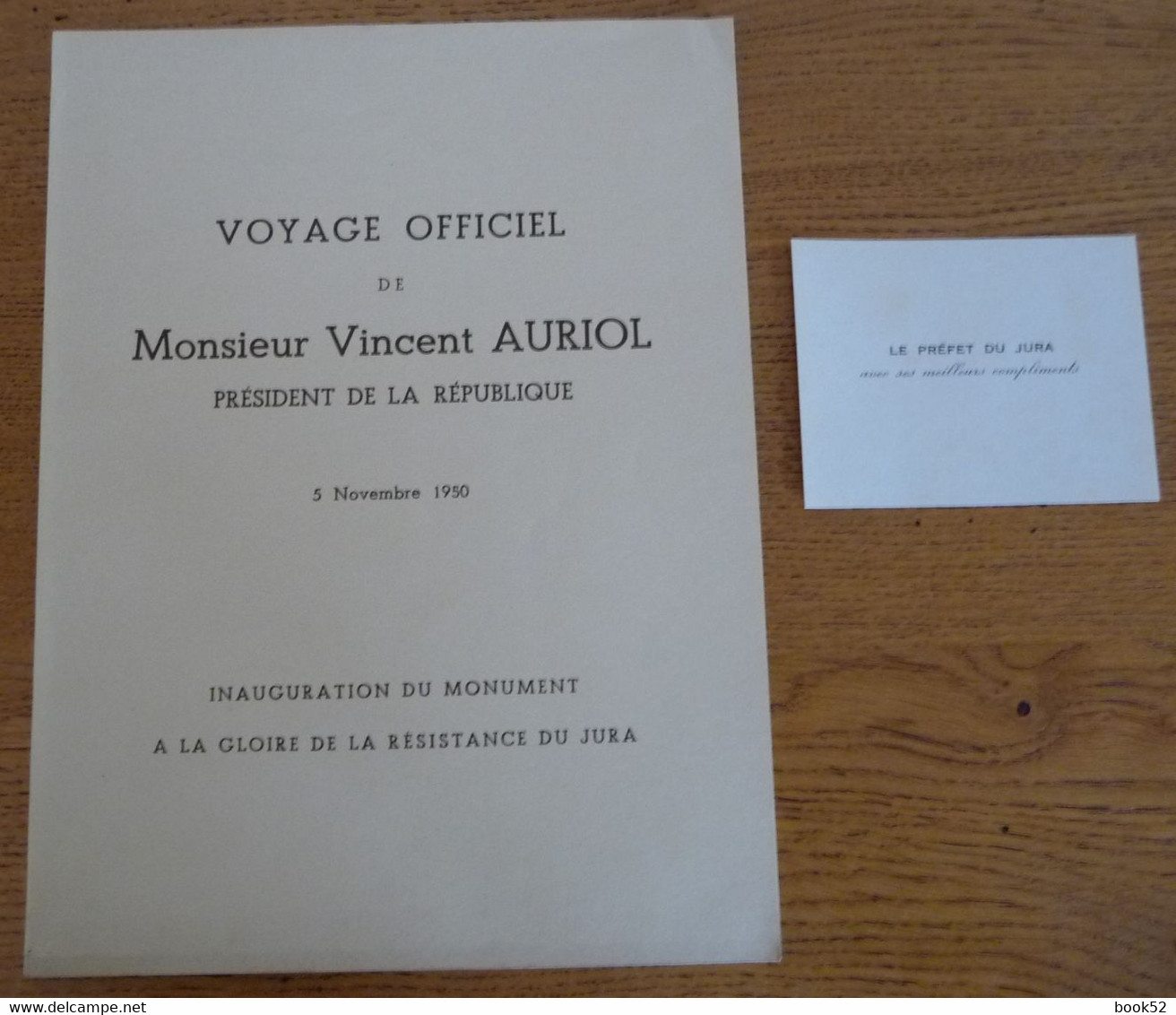 Vincent AURIOL - Inauguration Du Monument à La GLOIRE De La RESISTANCE Du JURA (1950)  Voyage Officiel - Franche-Comté