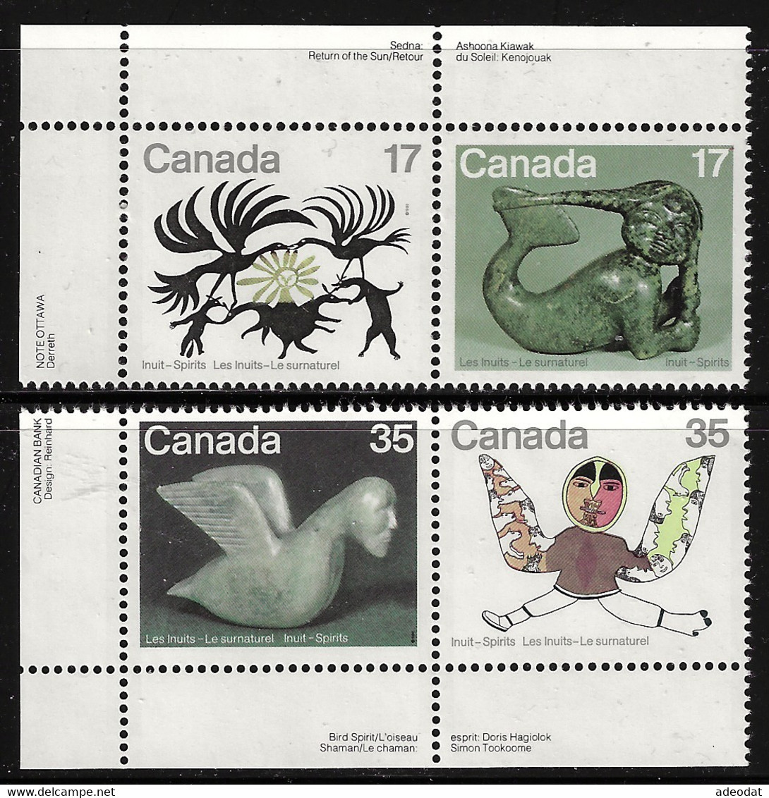 CANADA 1980 SCOTT 866-869  MNH PAIRS - Ongebruikt