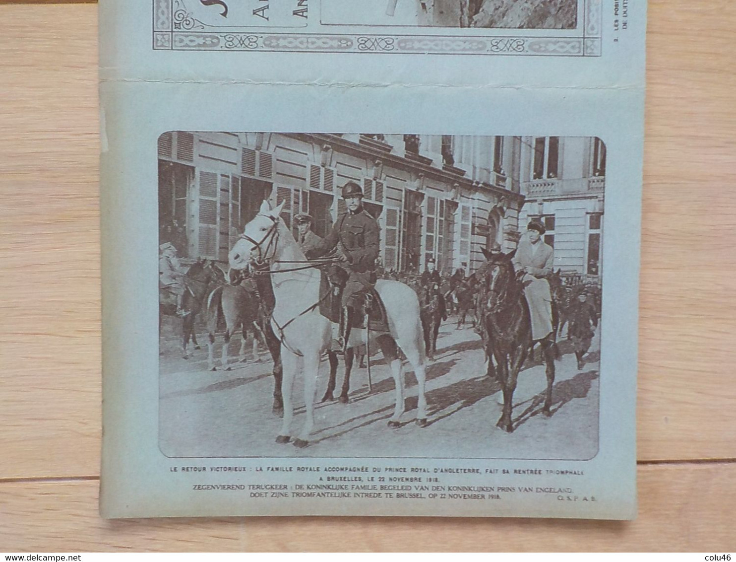 1920  Protège-cahier Schrijfboek Batterie Allemande Devant Parc Palace-Hôtel Ostende Famille Royale Entrée Bruxelles - Oostende