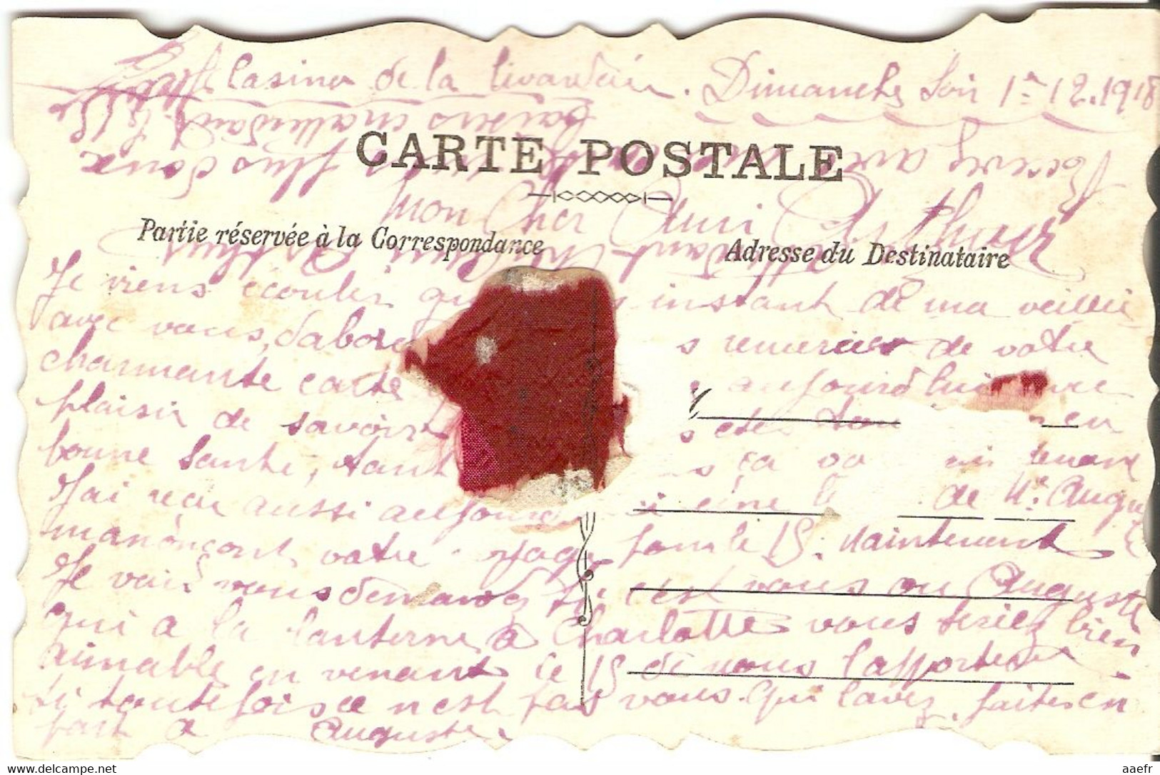 CPA 28 France Souvenir De ... 1918 - Bons Baisers De La Ferté Vidame - Carte Peinte à La Main -  Eur-et-Loire - Other & Unclassified
