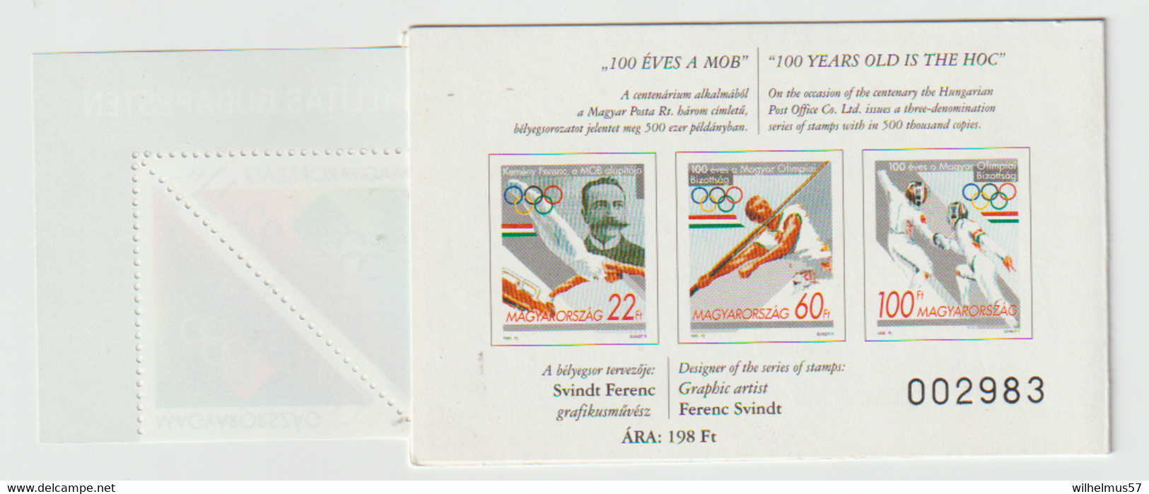 (W041)  Hungary 1995 Olympiafila Booklet, (MNH) - Booklets