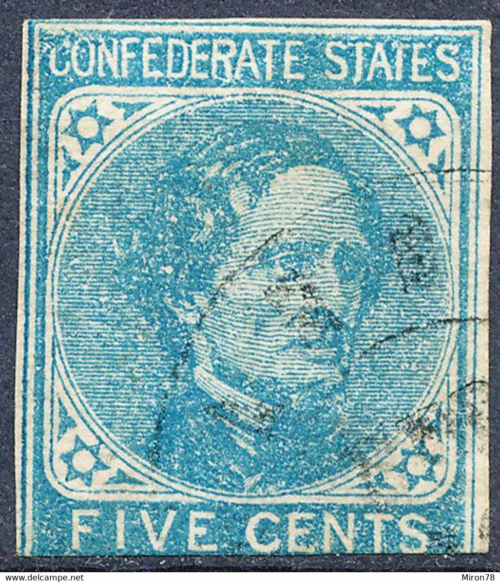 Stamp Us CONFEDERATE STATES 1862 Jefferson 5c Used Lot3 - 1861-65 Confederate States