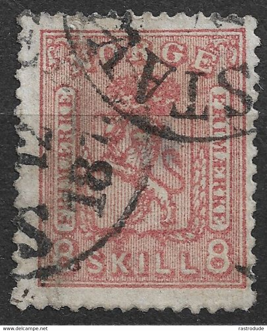 1858 NORWAY NORWEGEN - 8Sk Mi.Nr. 15b - USED GEBRAUCHT - Cat. 350€ - Used Stamps